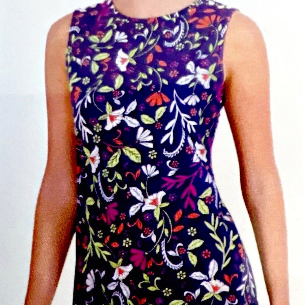 JONES NEW YORK SIGNATURE FLORAL Navy Sleeveless Tank Top Sizes XXXL and XL